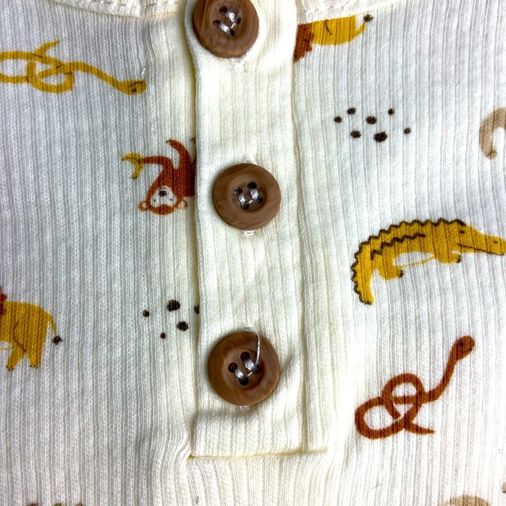 NWT 3 piece set Safari Cute Cotton Onesie matching leggings & cap